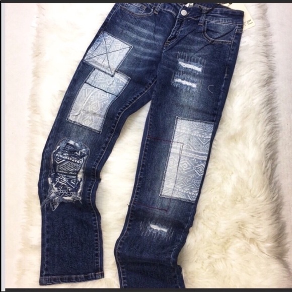 Denim Patchwork Jeans - Picture 4 of 4